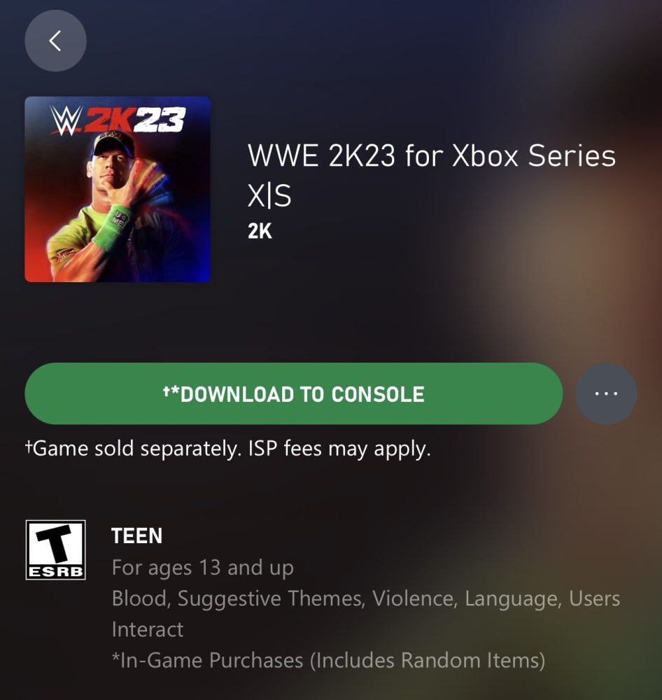 WWE 2K23 抢先体验版 Xbox