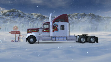 欧洲卡车模拟 2、SCS 软件、ATS 和 ETS 2 中突然下雪