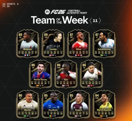 EA FC 26 TOTW 11 预测和所有竞争者 EA FC 26 TOTW 11 预测和所有竞争者