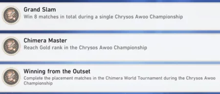 Chrysos Awoo 锦标赛所有成就指南 Chrysos Awoo 锦标赛所有成就指南