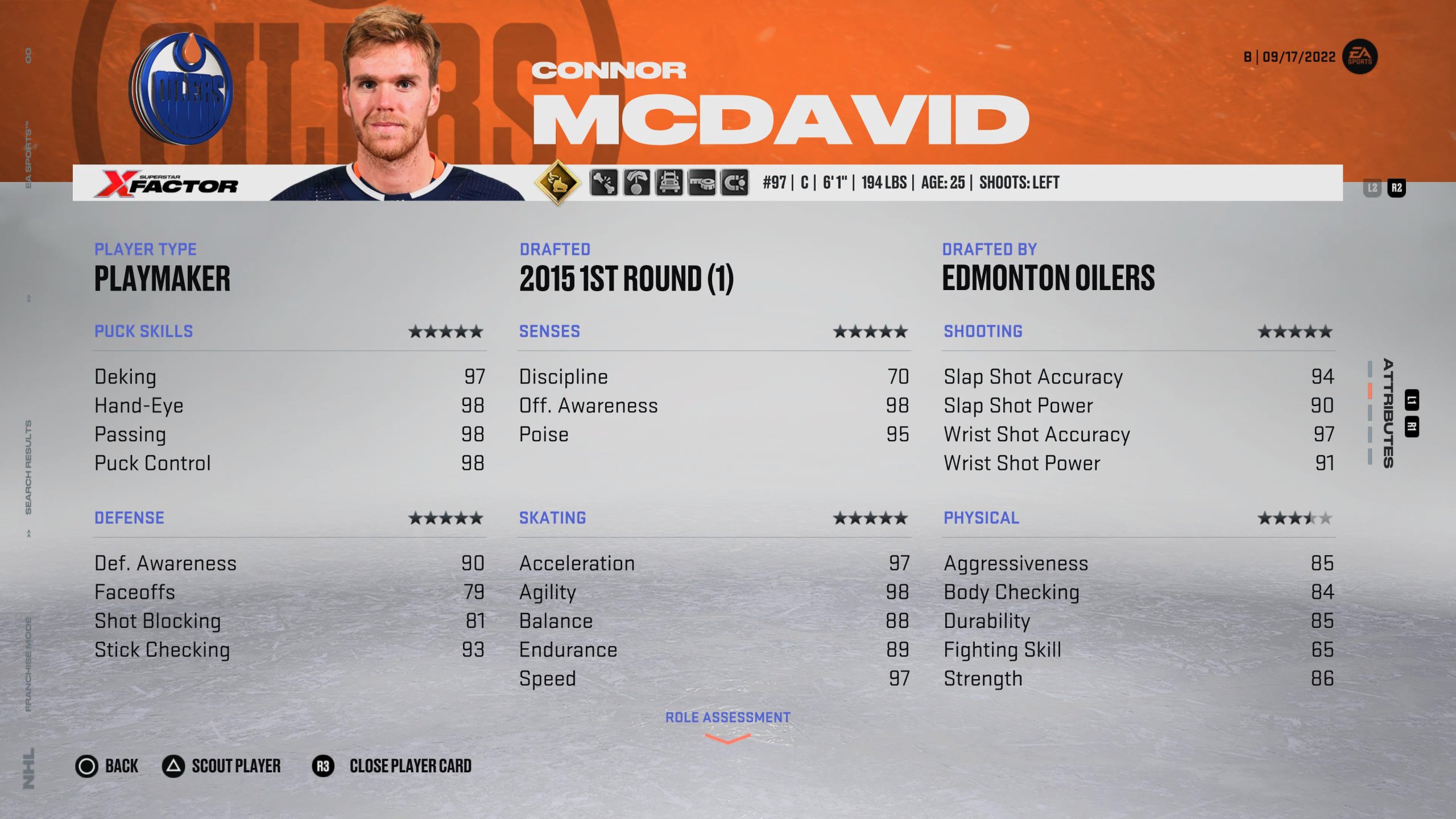 Connor McDavid - NHL 23 中最好的中锋之一