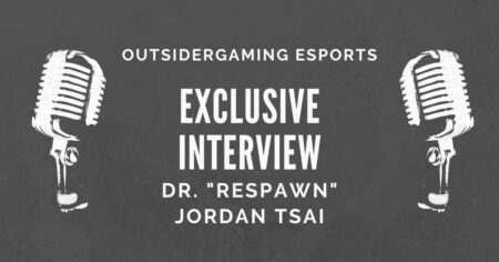 Featured image graphic to represent an interview & write up by Fabrice for OutsiderGaming about Dr. Respawn.