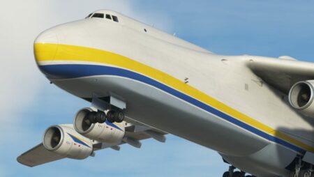世界上最大的飞机在模拟飞行中再次起飞
