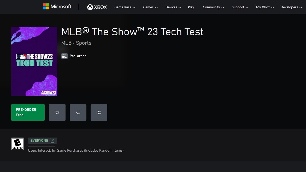 MLB The Show 23 技术测试