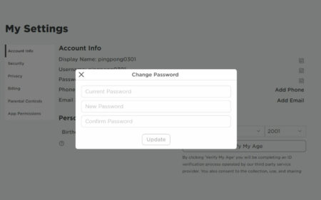 How to Change Roblox Password? Step by Step Guide and Tutorial