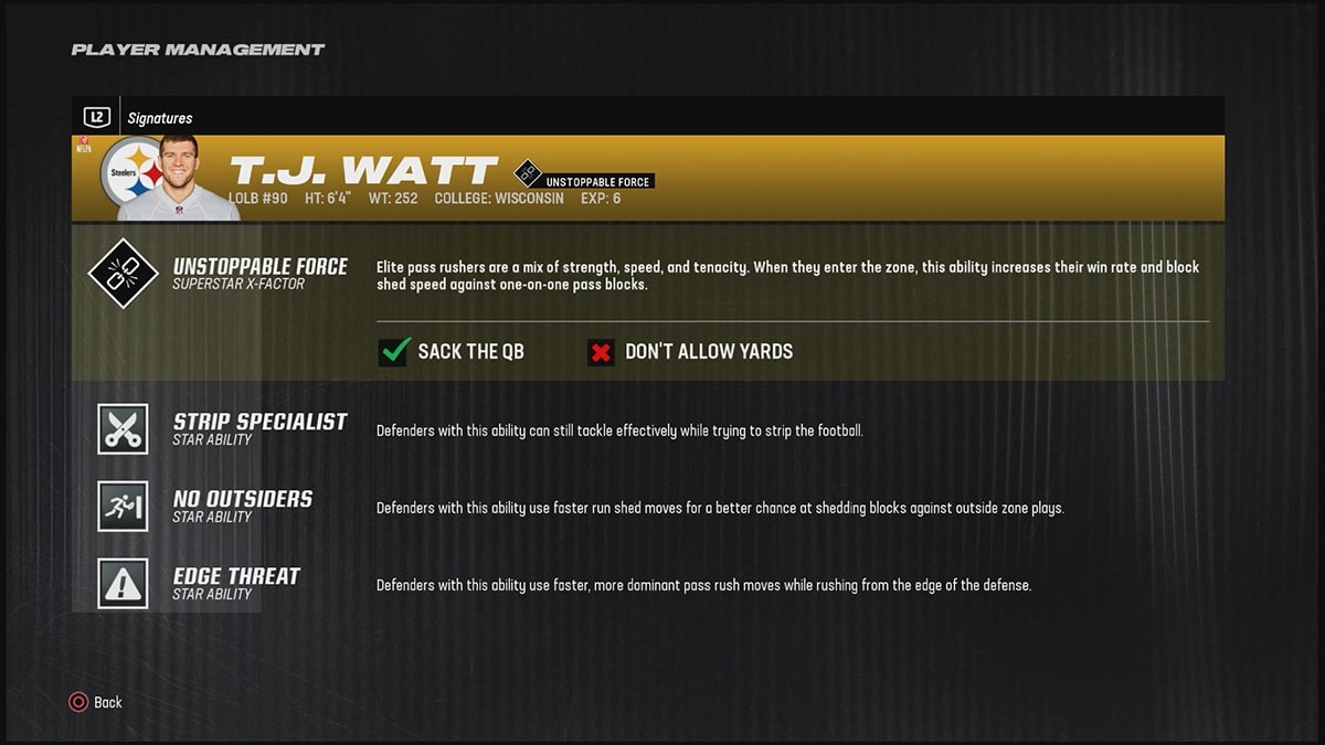 Madden 24 最佳线卫 TJ Watt