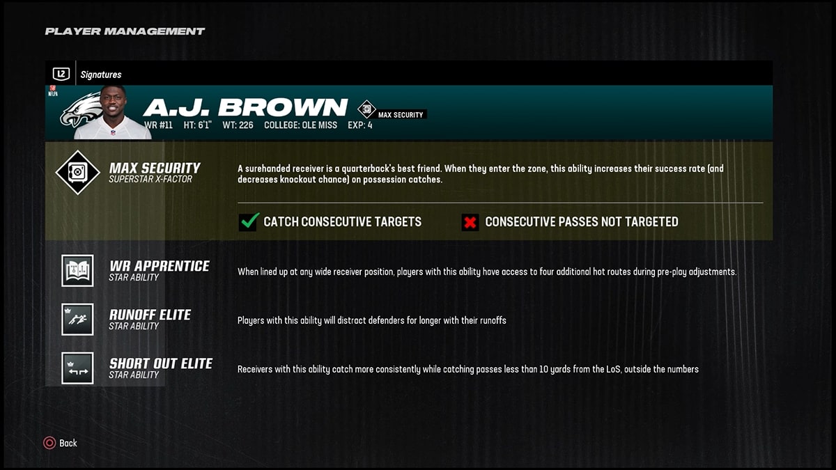 《Madden 24》最佳外接手 AJ Brown