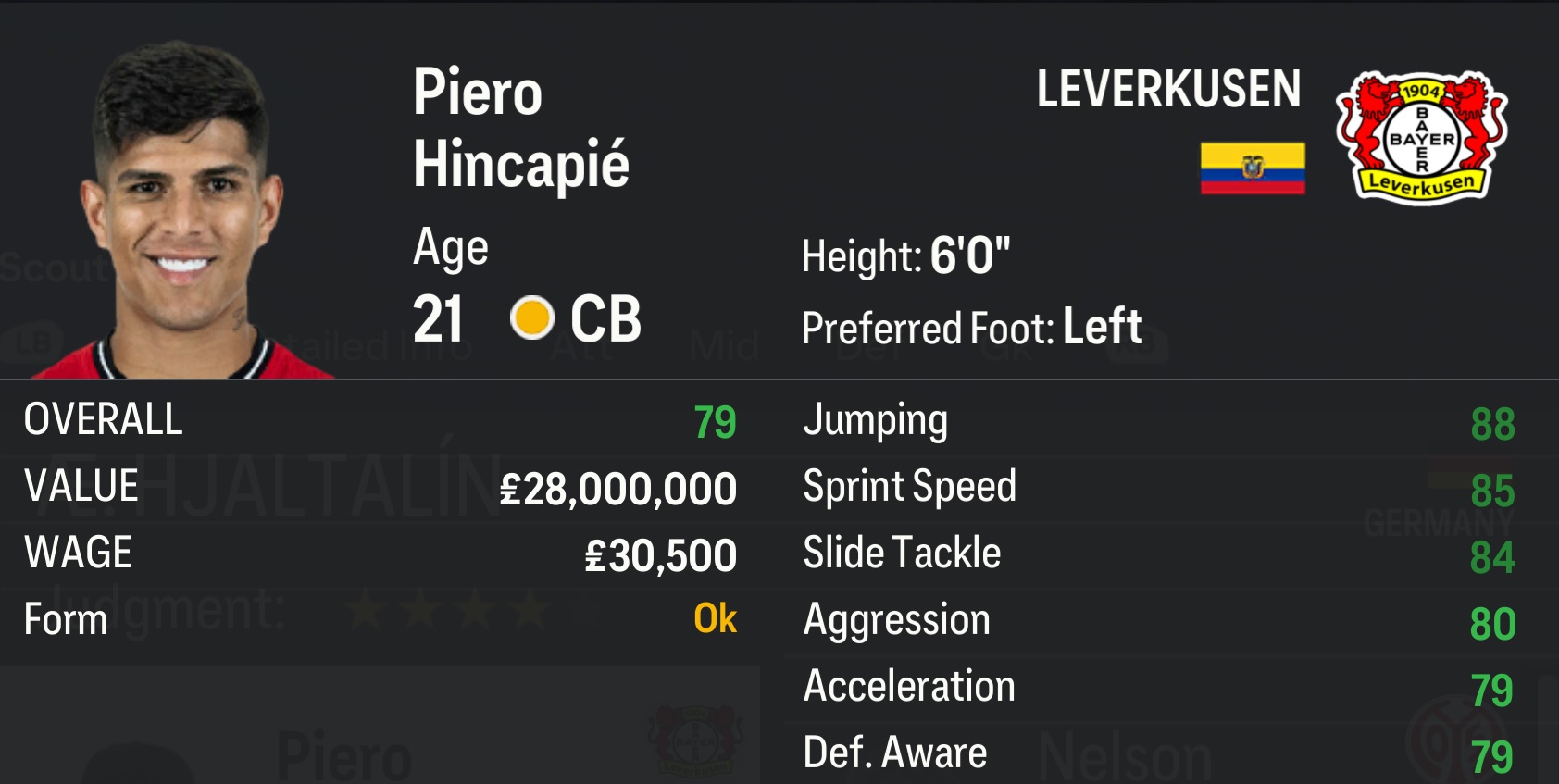 EA FC 24 Piero-Hincapié 屏幕截图