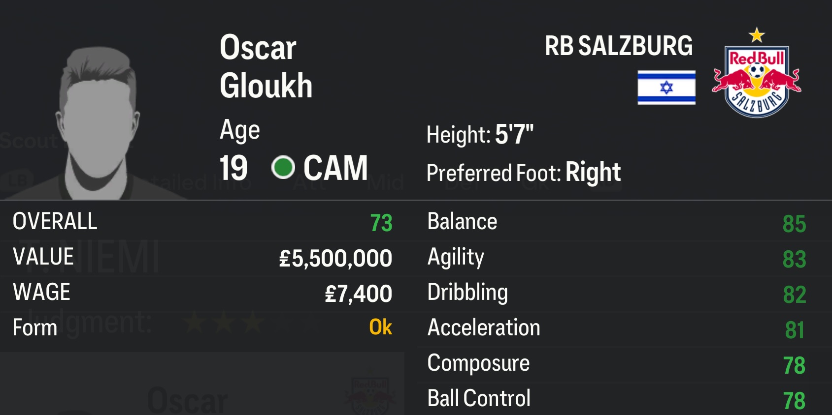 EA FC 24 Oscar-Gloukh - 还没有个人资料