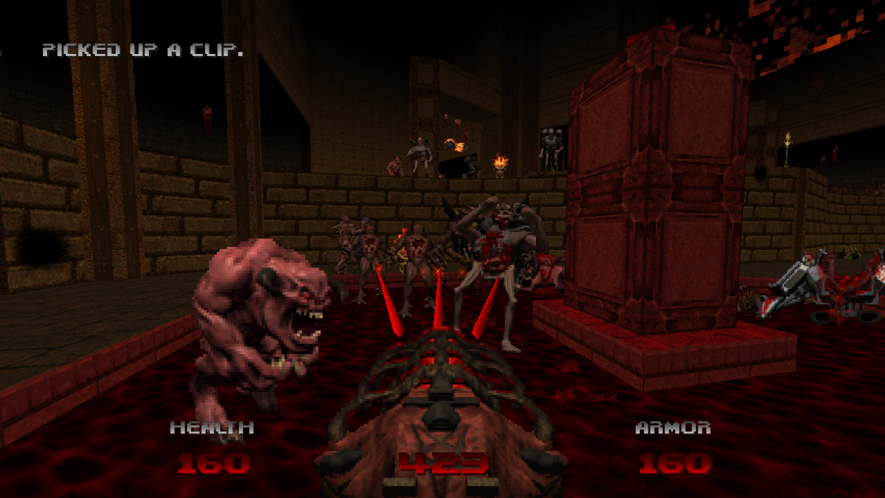 Doom，id Software，以 Doom 64 风格玩《Doom I》和《Doom II》