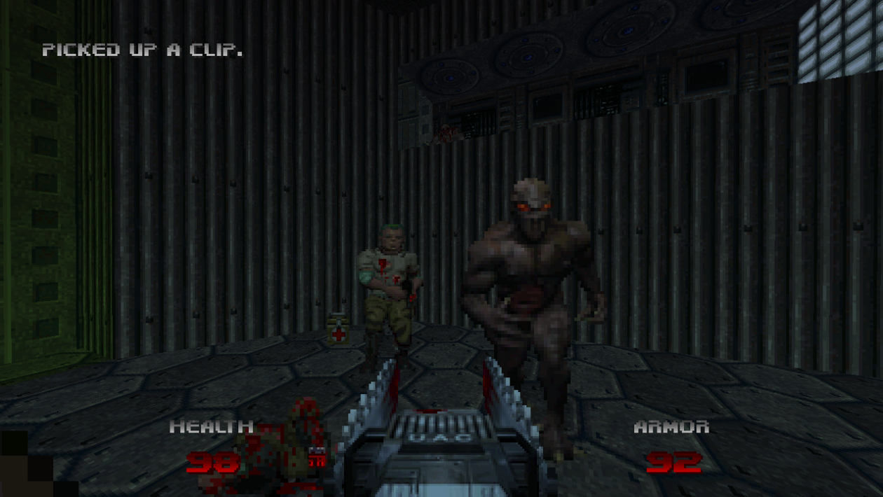 Doom，id Software，以 Doom 64 风格玩《Doom I》和《Doom II》