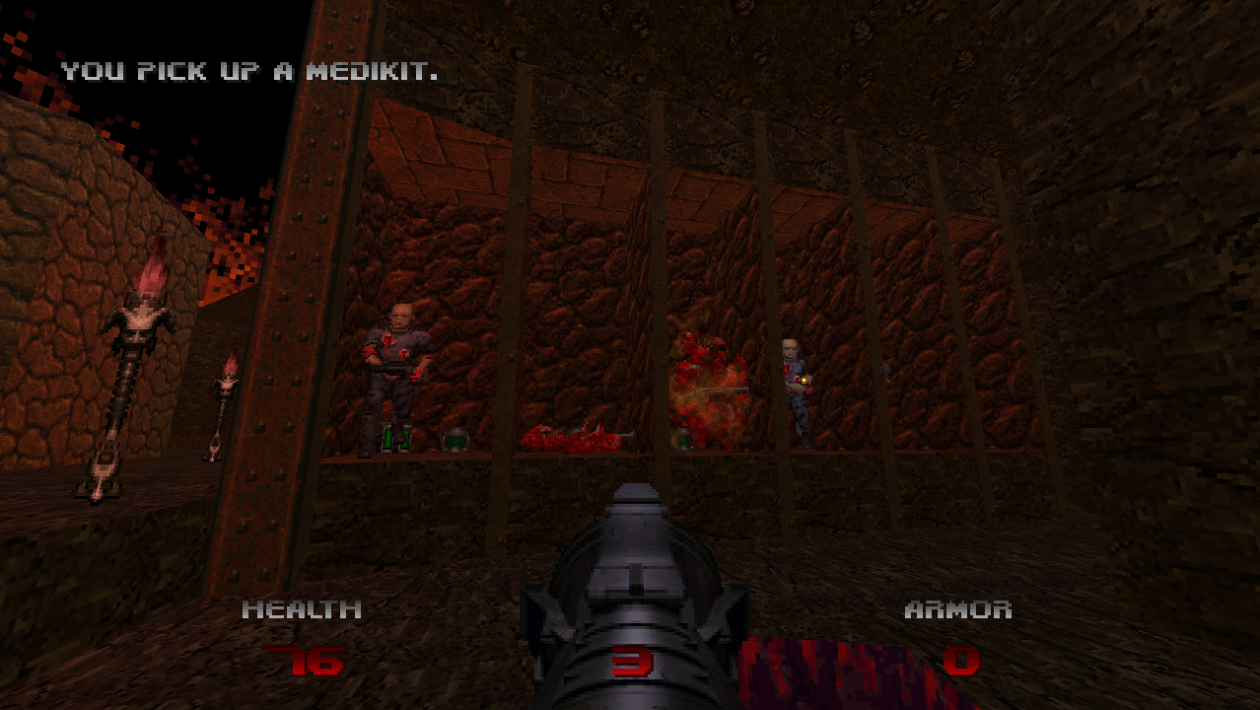 Doom，id Software，以 Doom 64 风格玩《Doom I》和《Doom II》