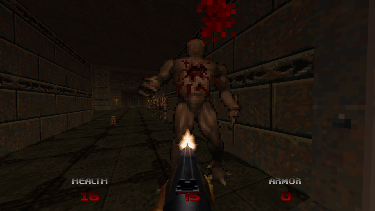 Doom，id Software，以 Doom 64 风格玩《Doom I》和《Doom II》