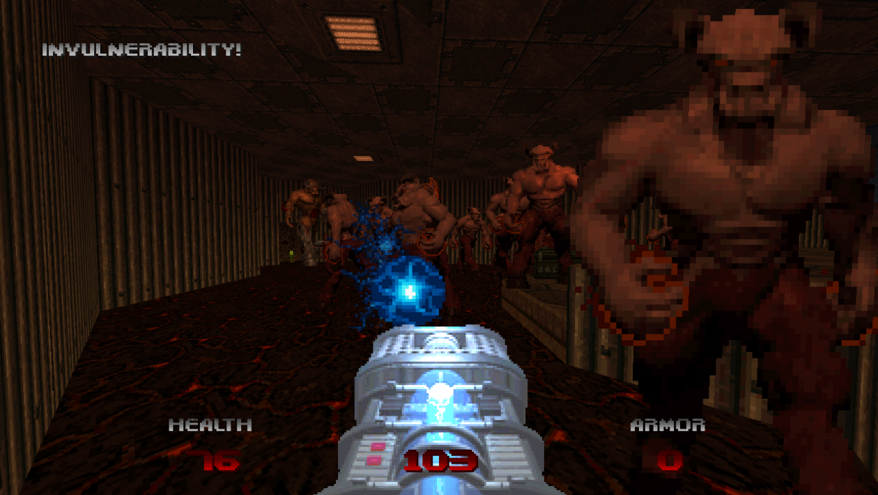 Doom，id Software，以 Doom 64 风格玩《Doom I》和《Doom II》