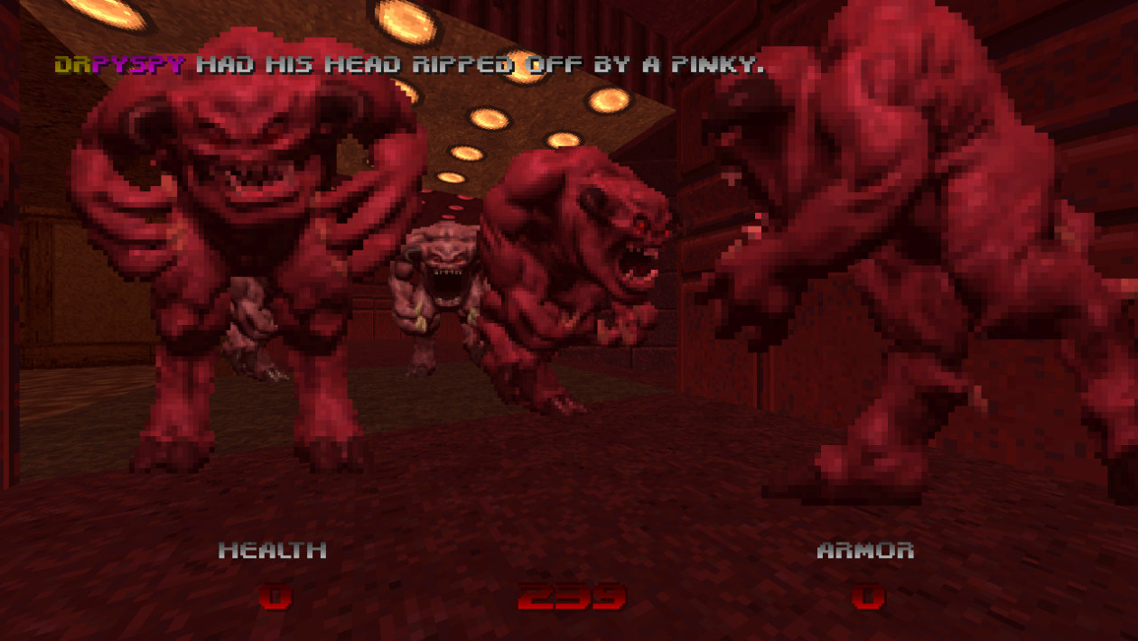 Doom，id Software，以 Doom 64 风格玩《Doom I》和《Doom II》