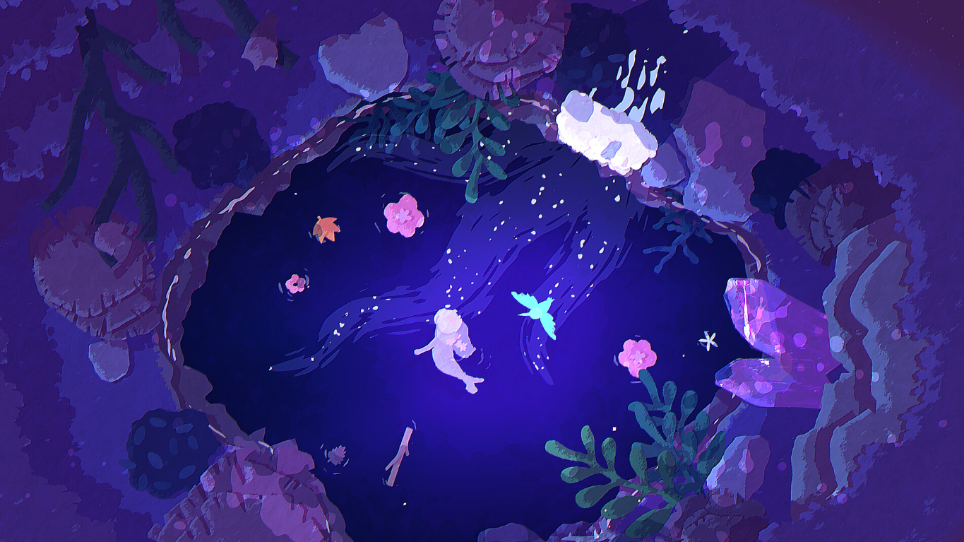 游戏《Naiad》中的河神在水下游泳