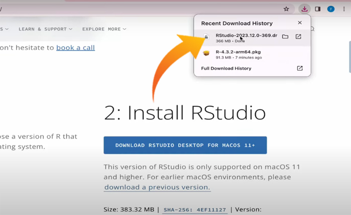 在 Mac 上下载 RStudio