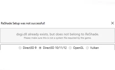 reshade dxgi.dll已经存在错误1