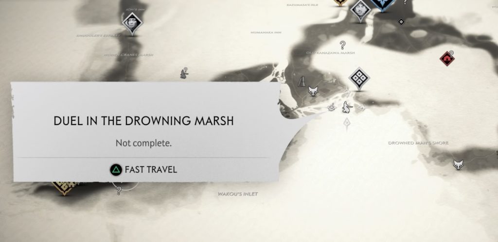 Tsushima的幽灵Kojiro Guide Map Duel Location II II