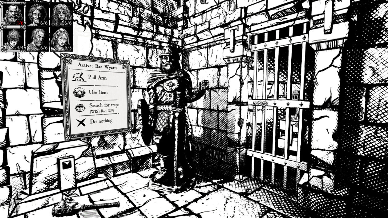 手绘黑白RPG就像动画D＆D